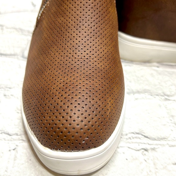 Journee Collection Penelope Wedge Sneakers - Brown - Picture 16 of 16